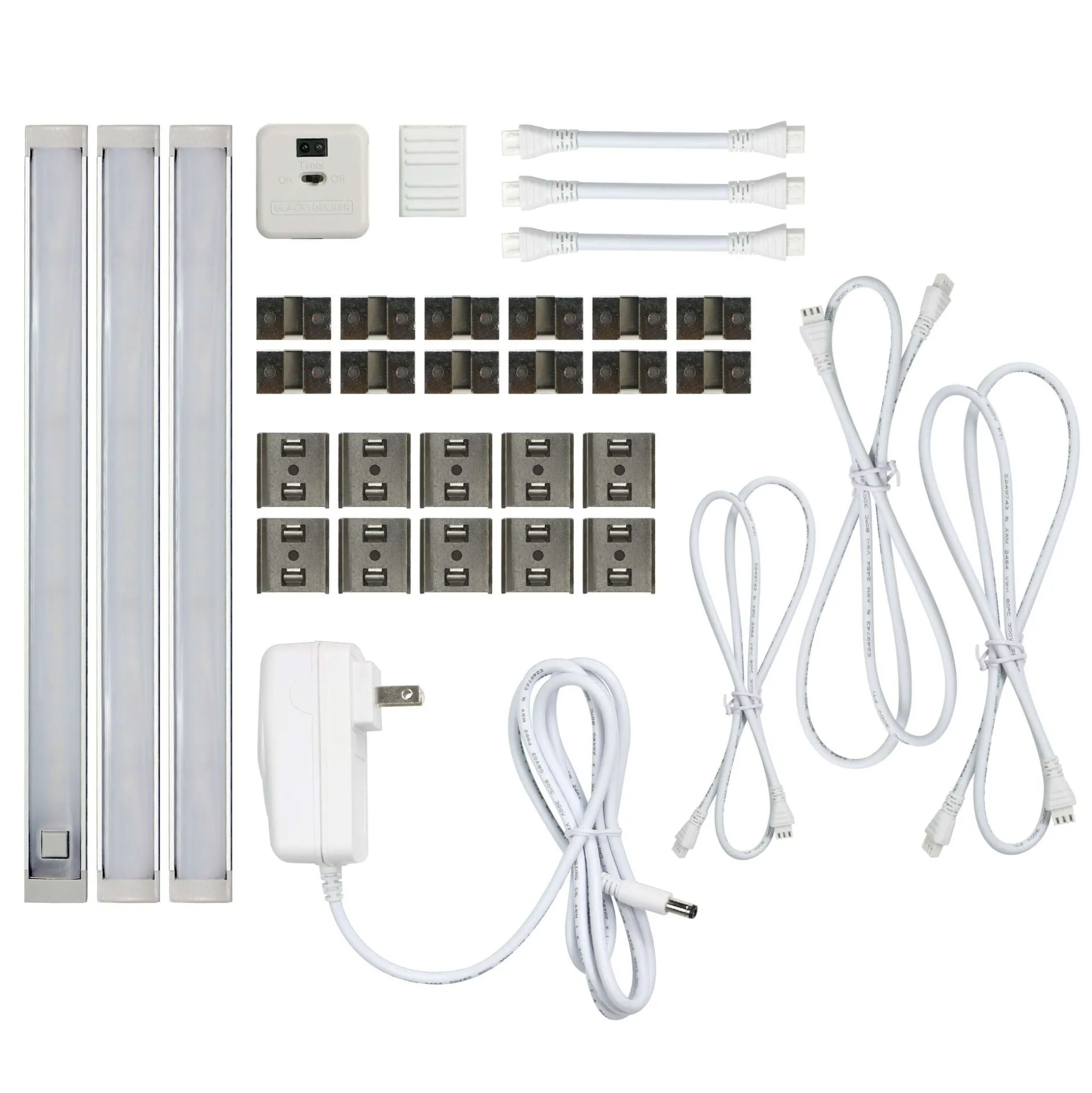 3-Bar Led Under Cabinet Lighting Kit, Cool White, 9"