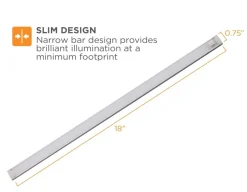 1-Bar LED Under Cabinet Lighting Kit, Warm White, 18
