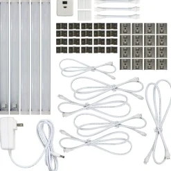 5-Bar LED Under Cabinet Lighting KIT, Cool White, 9