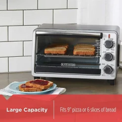 Black & Decker Black Convection Oven 6-Slice or 9-inch Pizza