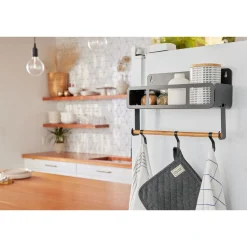 Black Hanging / Magnetic Rack System-Shelf W/Brackets