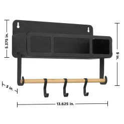 Black Hanging / Magnetic Rack System-Shelf W/Brackets