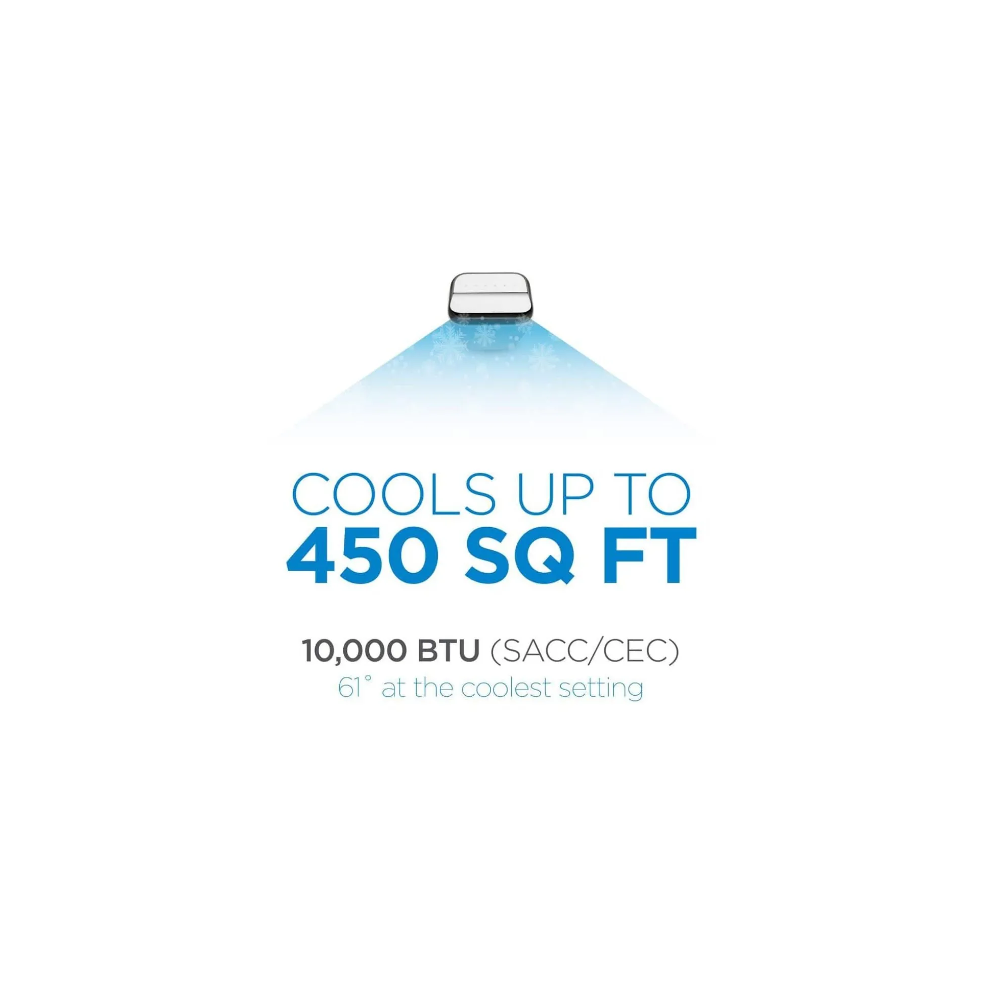 10,000 BTU SACC/CEC (14,000 BTU ASHRAE) Portable Air Conditioner with Remote Control