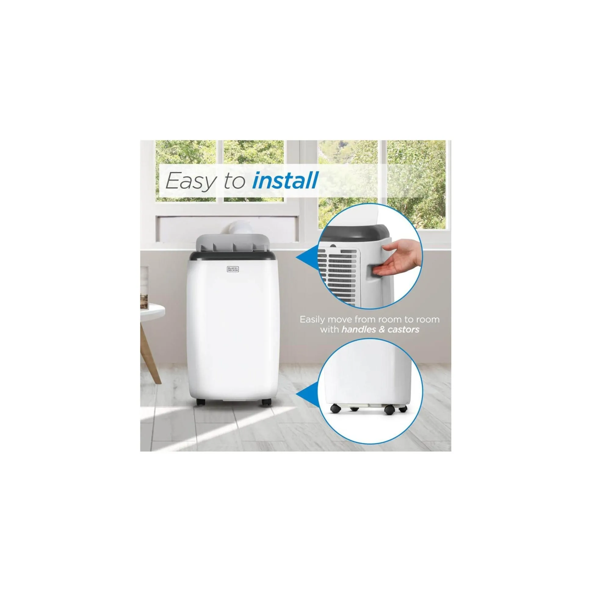 10,000 BTU SACC/CEC (14,000 BTU ASHRAE) Portable Air Conditioner with Remote Control