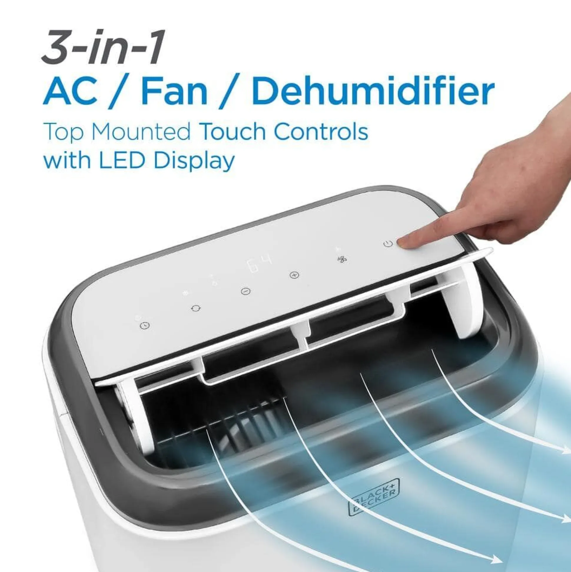 10,000 BTU SACC/CEC (14,000 BTU ASHRAE) Portable Air Conditioner with Heat and Remote Control