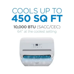 10,000 BTU SACC/CEC (14,000 BTU ASHRAE) Portable Air Conditioner with FOLLOW ME Remote Control