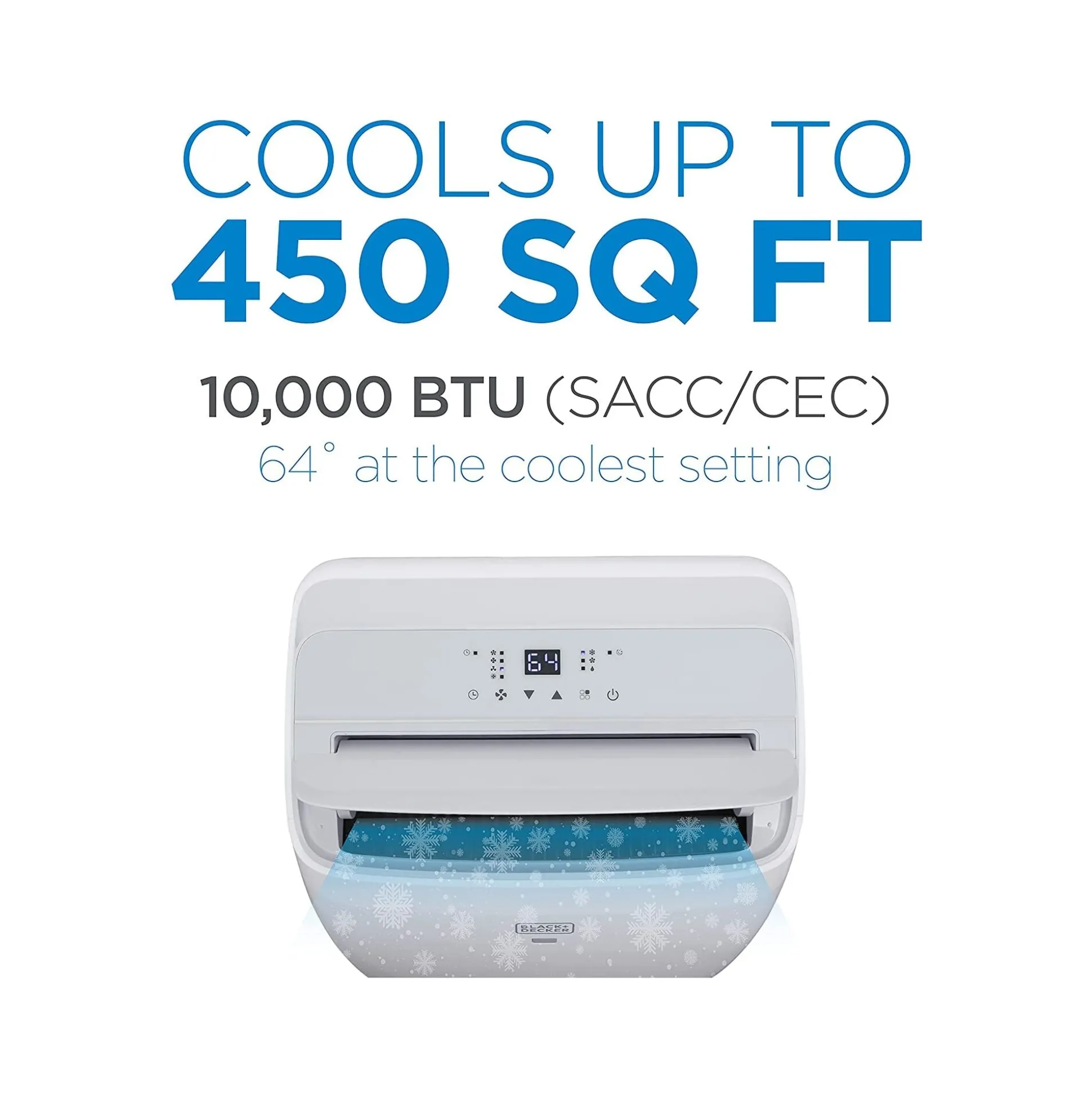 10,000 BTU SACC/CEC (14,000 BTU ASHRAE) Portable Air Conditioner with FOLLOW ME Remote Control