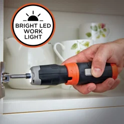 Cordless Screwdriver with AA Batteries and 5 Fastening Bits