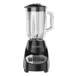 Countertop Blender with 5-Cup Glass Jar, 10-Speed Settings, Black