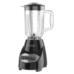 Countertop Blender with 5-Cup Glass Jar, 10-Speed Settings, Black