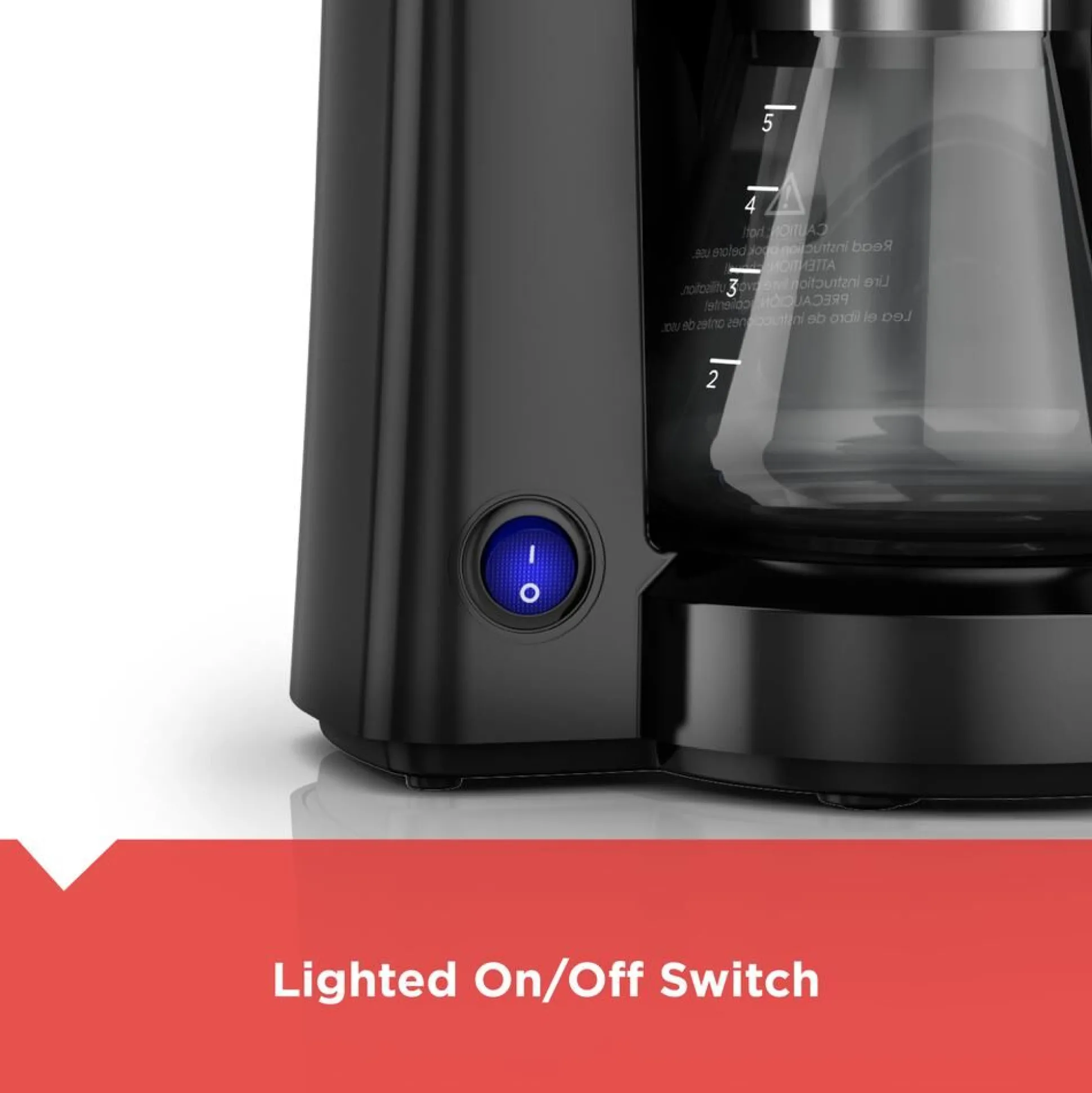 5-Cup Coffee Maker; Compact Design
