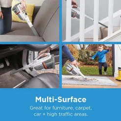 dustbuster® Handheld Vacuum, Cordless, AdvancedClean+™, White, Extra Long Crevice Tool
