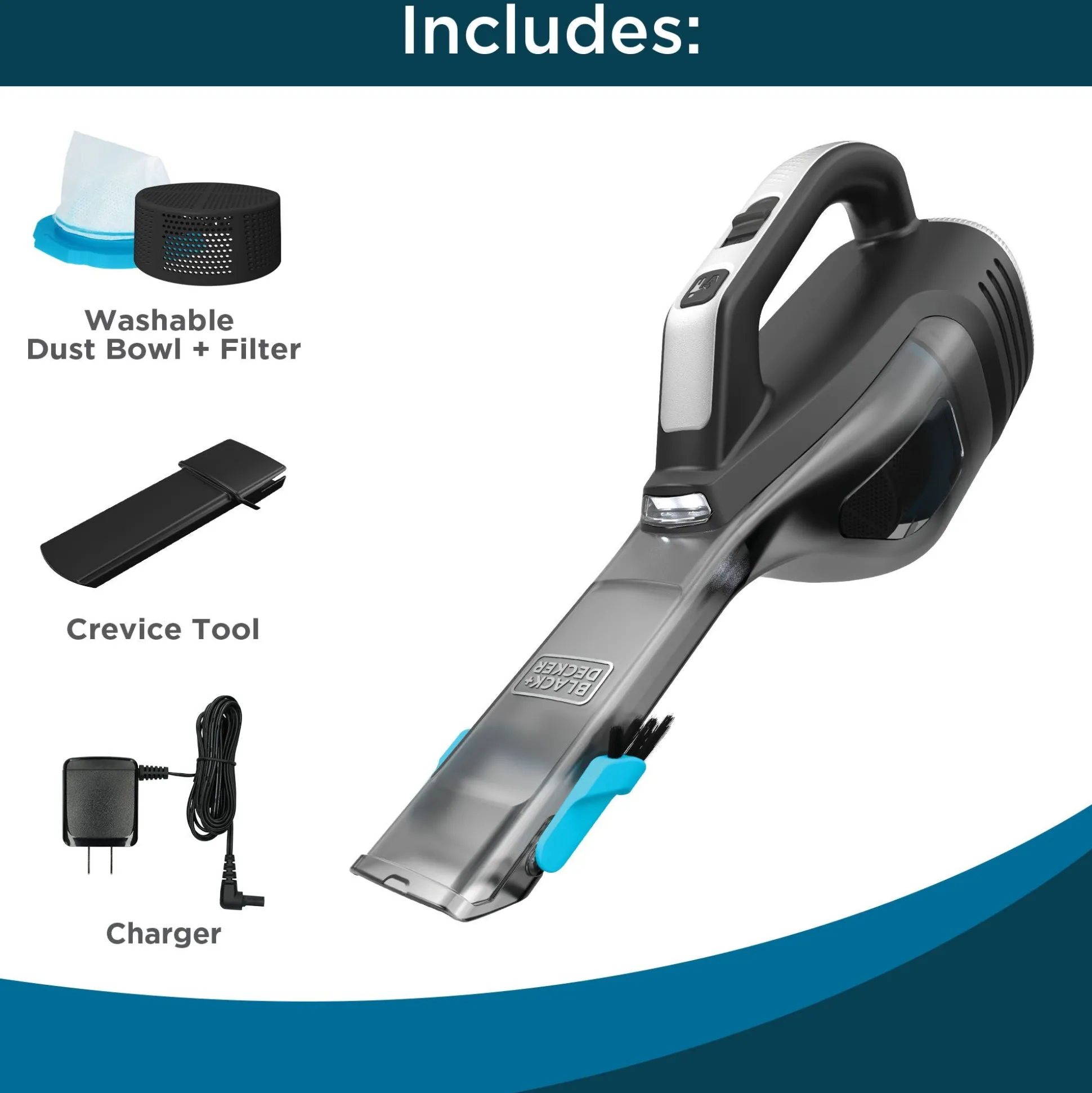 dustbuster® reveal™ Cordless Handheld Vacuum, With Jack Plug Charger