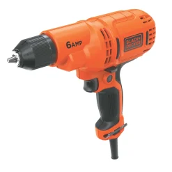 Electric Drill Driver Kit, 3/8 In., 6.0 Amp Corded