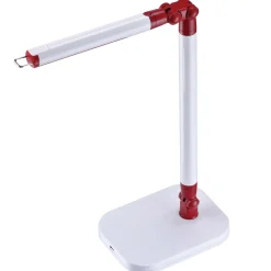 Exalt Flash Detachable Head LED Desk Lamp, White/Red