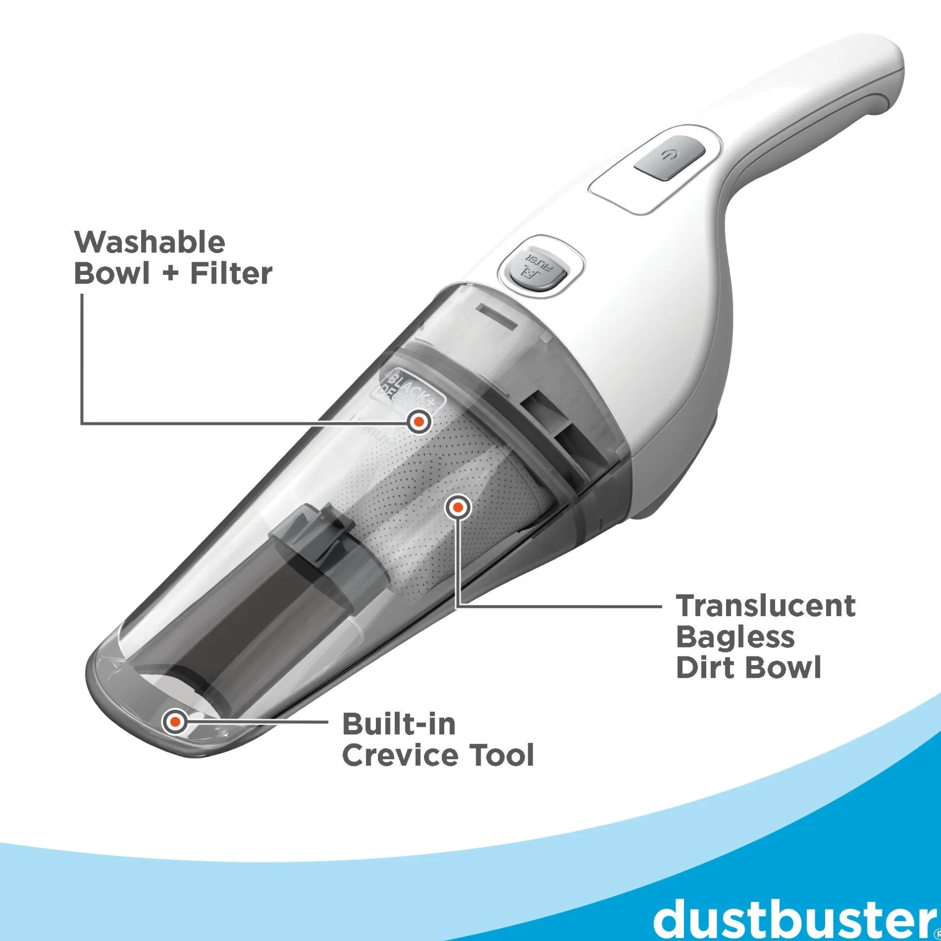 Handheld Vacuum 2Ah, Power White