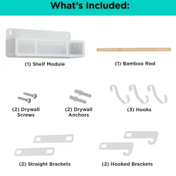 Hanging / Magnetic Rack System-Shelf W/Brackets