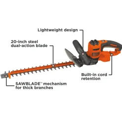 Hedge Trimmer with Saw, 20-Inch, Corded