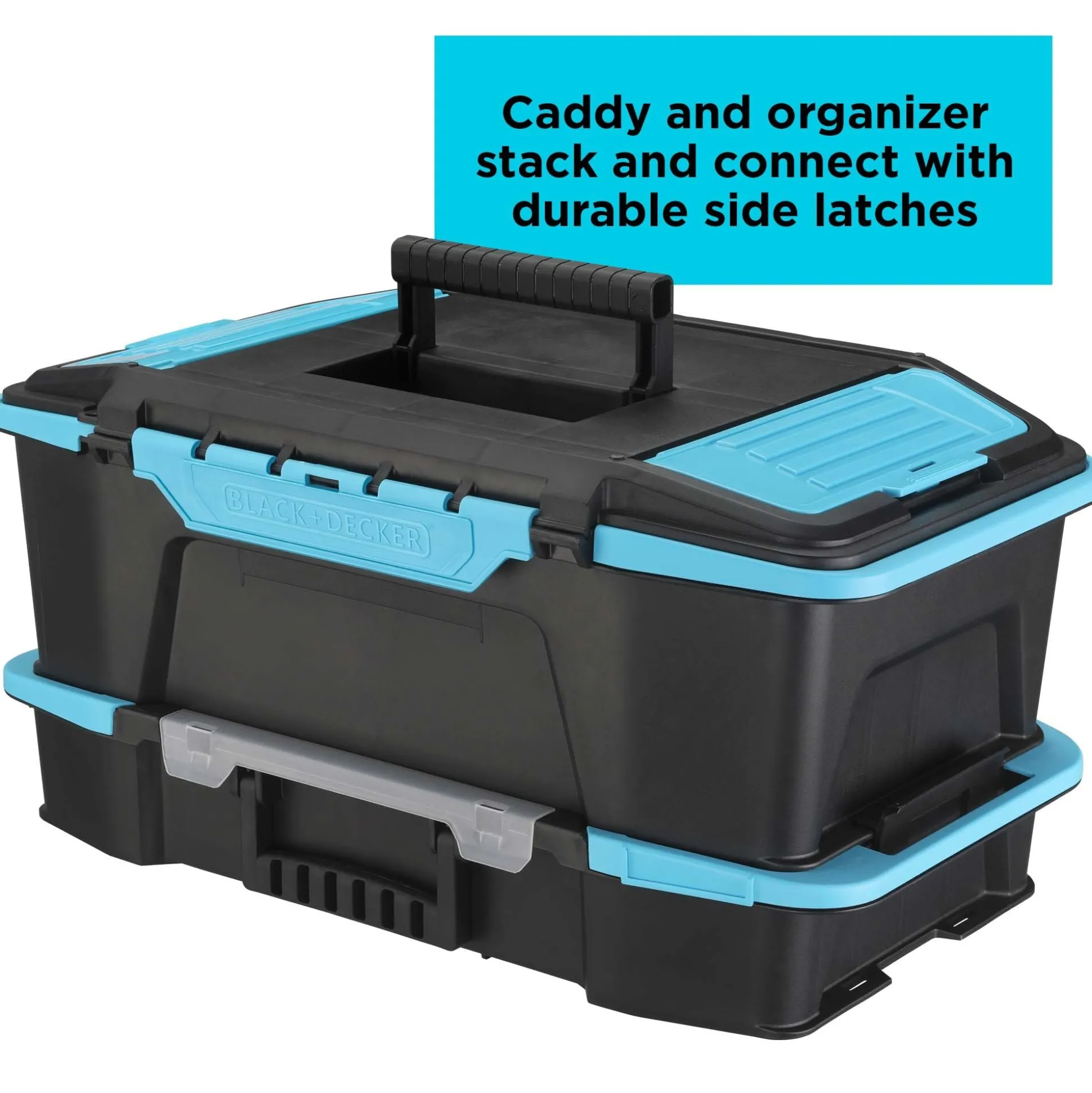 19 inch 2 in 1 Stackable Storage Caddy and Organizer