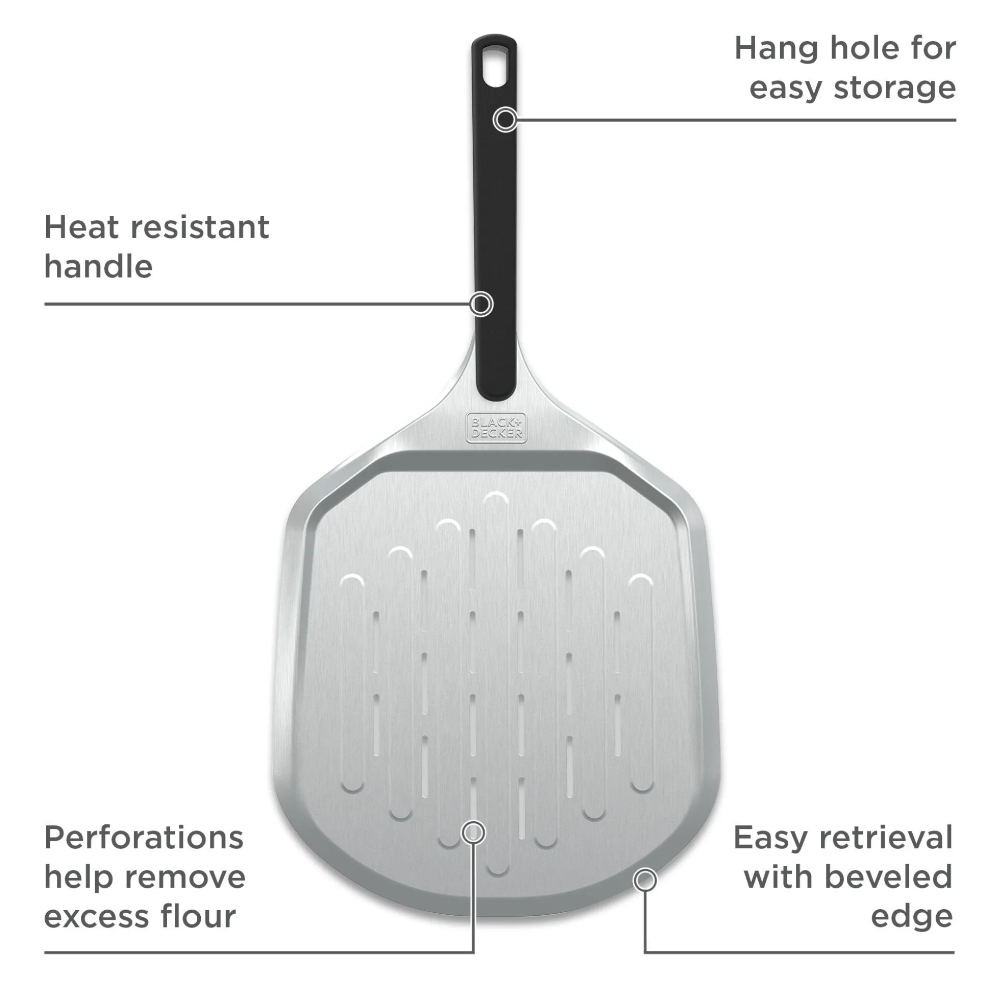 12 in. Metal Pizza Peel
