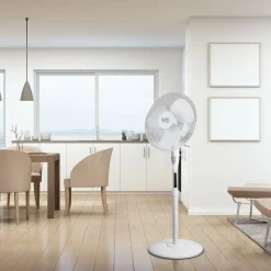 16 In. Stand Fan with Remote, White