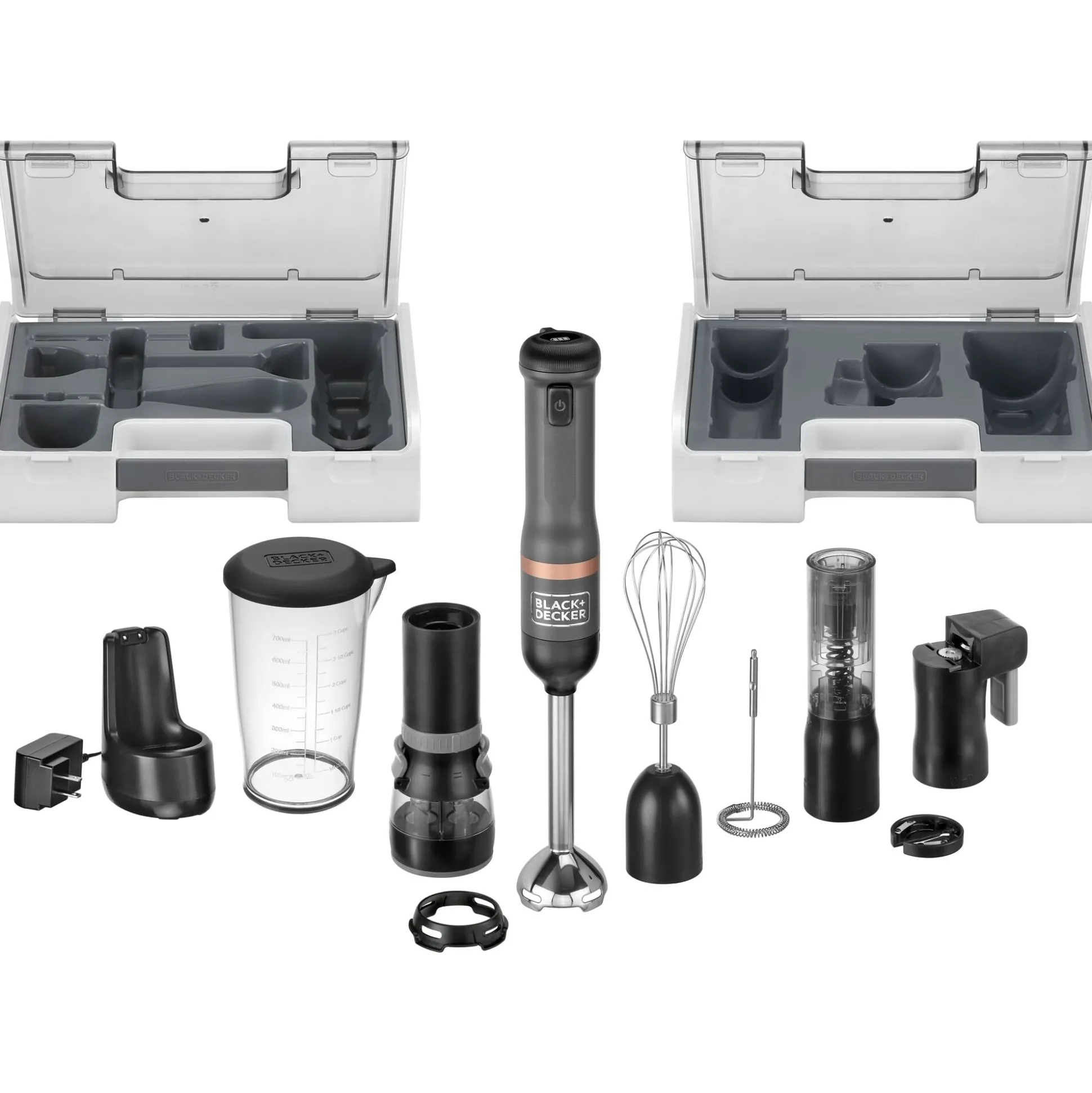 kitchen wand™ Cordless 6 in 1 Immersion Blender & Kitchen Multi-tool, Grey
