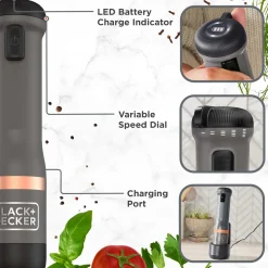kitchen wand™ Cordless 6 in 1 Immersion Blender & Kitchen Multi-tool, Grey
