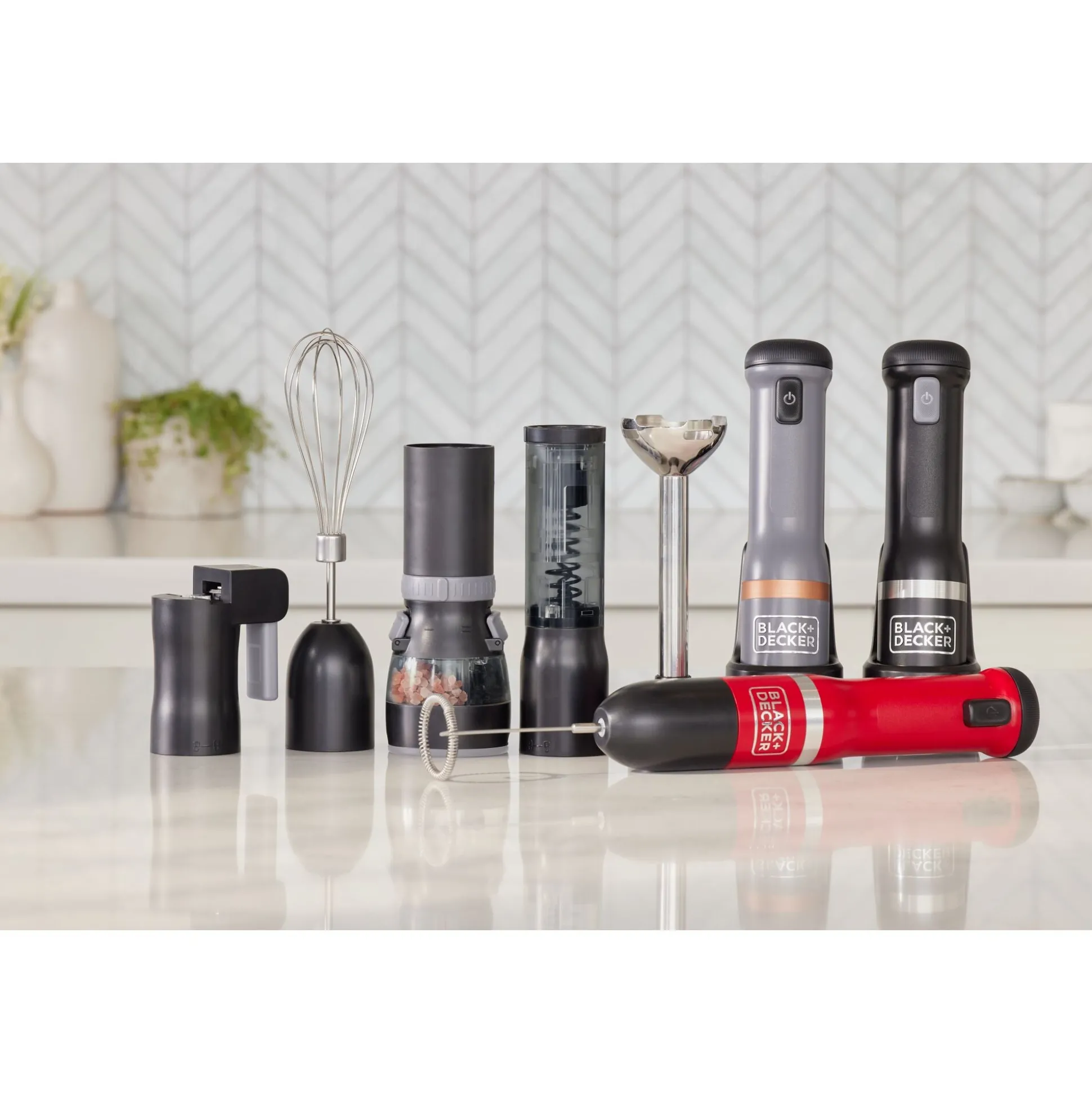 kitchen wand™ Cordless 6 in 1 Immersion Blender & Kitchen Multi-tool, Grey