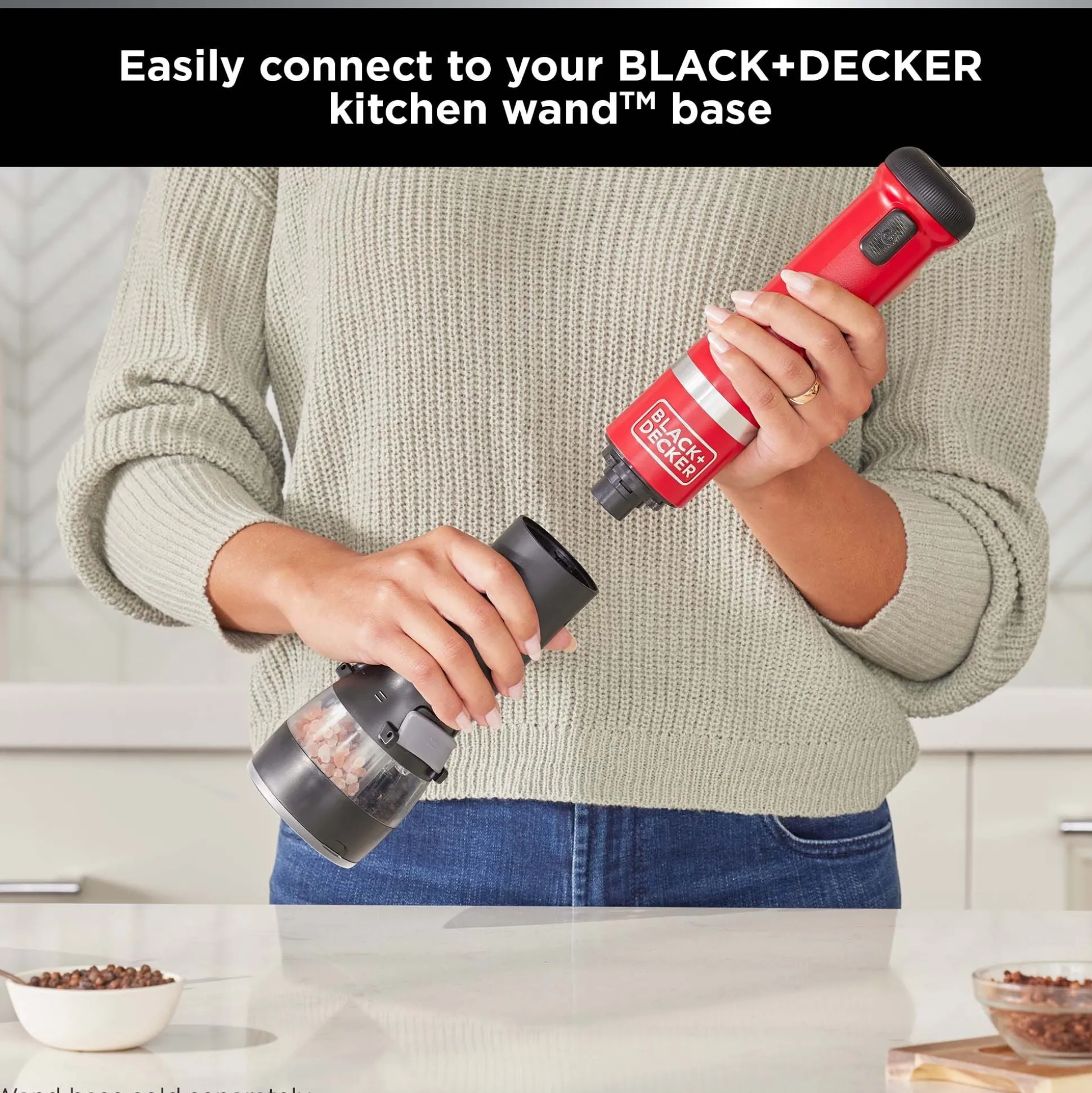 kitchen wand™ 2 in 1 Salt and Pepper Grinder Attachment