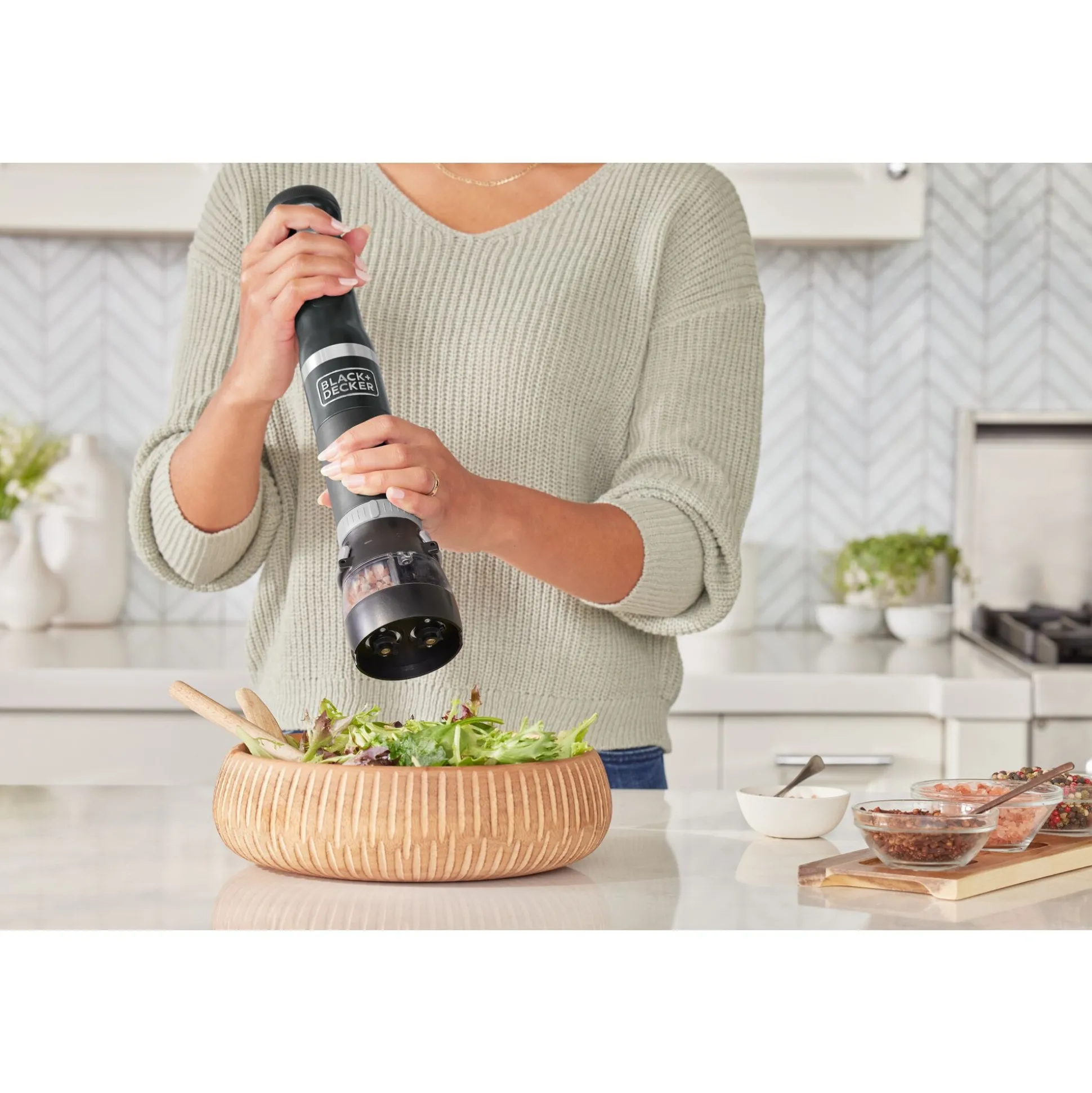 kitchen wand™ 2 in 1 Salt and Pepper Grinder Attachment