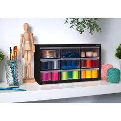 Large 9 Drawer Bin System Blk