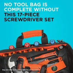 Magnetic, Color-Coded, Screwdriver Set, 17-Piece