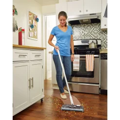 50 Minute Powered Floor Sweeper, Self Standing, Charger Included