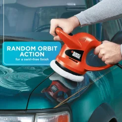 Orbital Car Buffer Polisher | Waxer, 6-Inch & 2 Bonnets