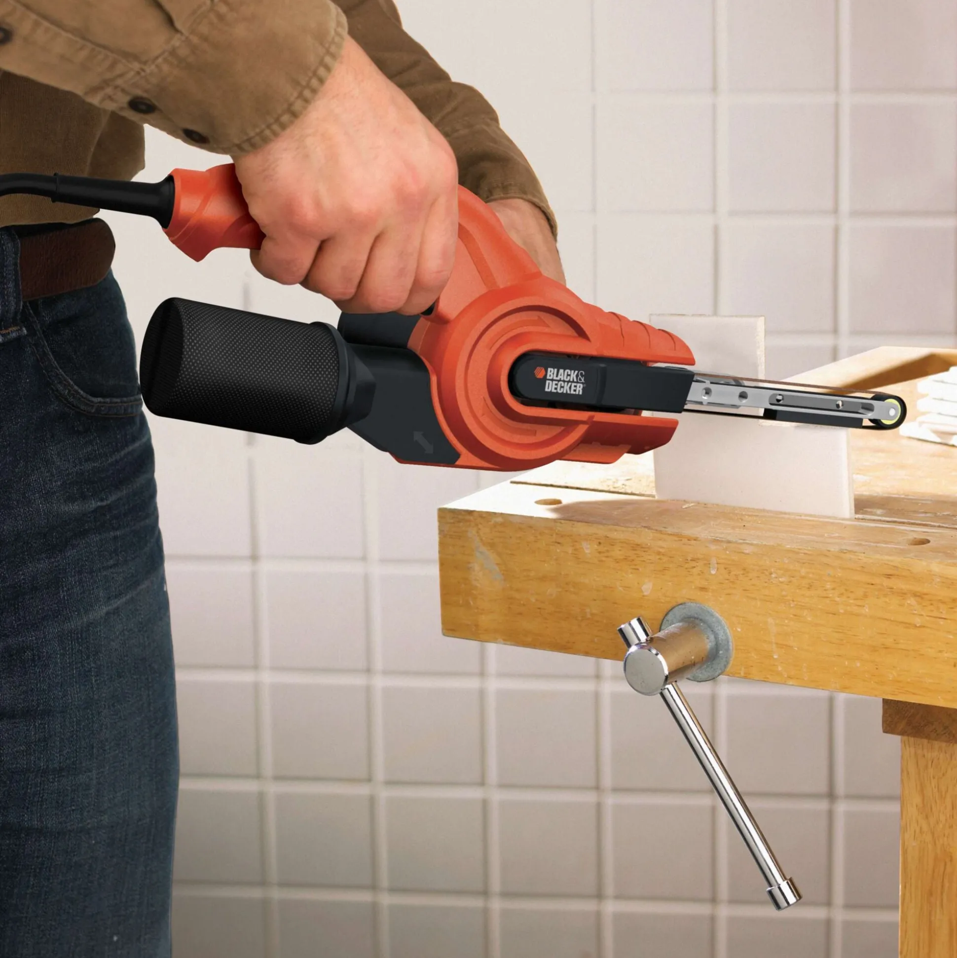 Powerfile 1/2 In. Variable Speed Precision Belt Sander