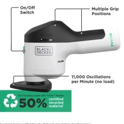 reviva™ 12V MAX* Cordless Detail Sander with Charger