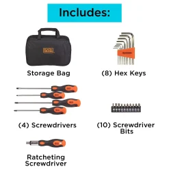 Screwdriver Set With Storage Bag