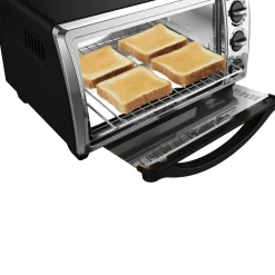 4-Slice Convection Oven; Stainless Steel; Curved Interior fits a 9 inch Pizza