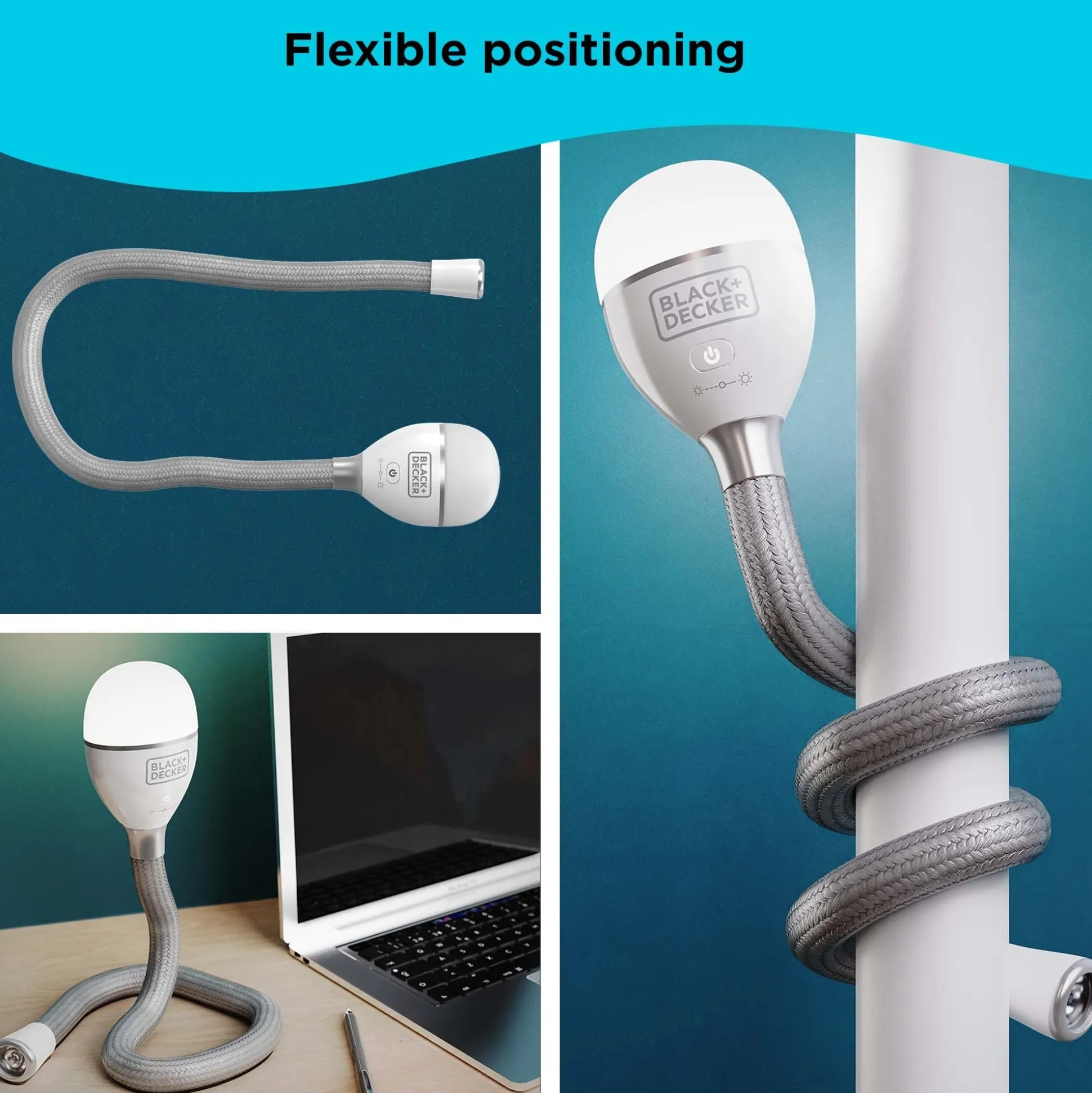 Snakelight 2 in 1 Rechargeable Light With Flexible Gooseneck