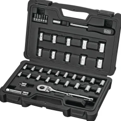 Socket Set, 40-Piece, Chrome, Carrying Case