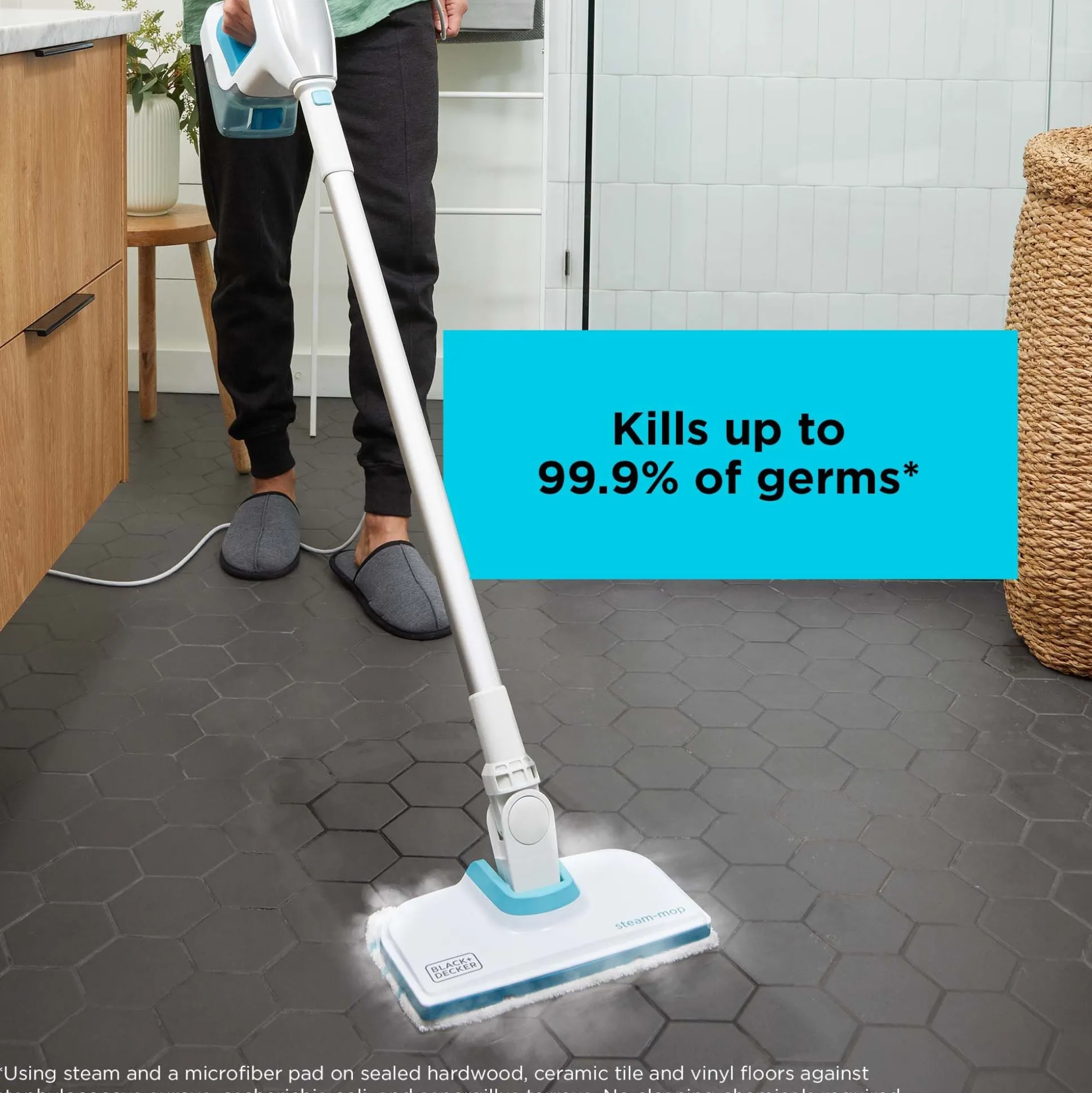 SteamMop™ Multipurpose Steam Cleaning System with 7 Attachments + Storage Wall Mount