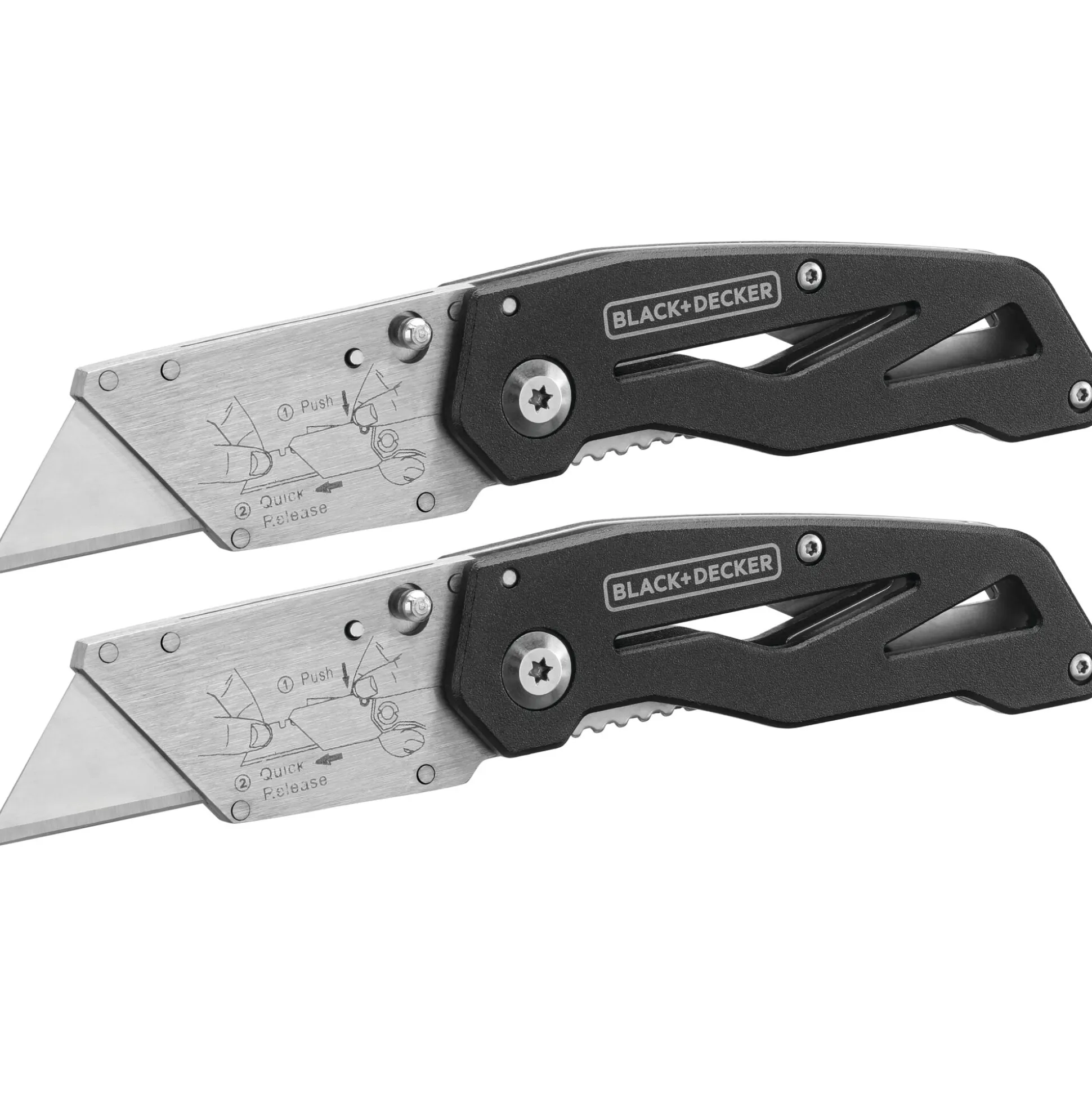 Utility Knife, Folding, 2 Pack