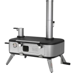 vera™ Pizza Oven, Outdoor, Wood Charcoal Pellet Fired Pizza Oven, Rotating Handle and Temperature Gauge, Portable with Folding Legs for Easy Storage
