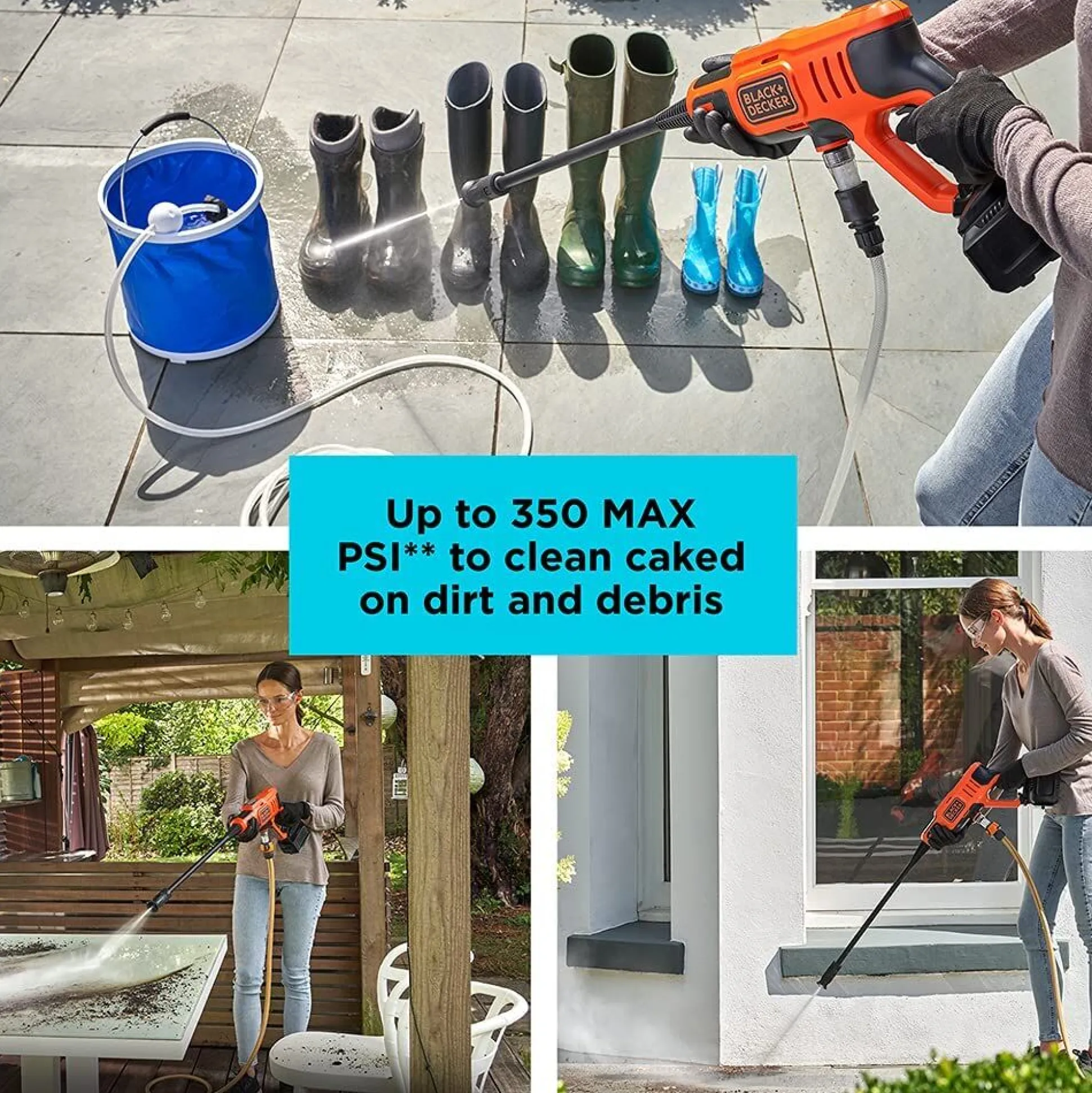 20V MAX* Cordless Power Cleaner Kit, 350 PSI, 1/2 GPM