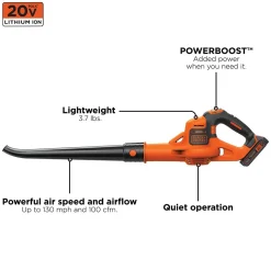 20V MAX* POWERBOOST™ Cordless Leaf Blower, Battery & Charger Included