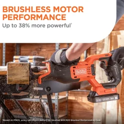 20V MAX* POWERCONNECT™ Cordless Brushless Reciprocating Saw Kit (Battery & Charger Included)