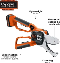 20V MAX* POWERCONNECT™ Cordless Chainsaw and Alligator Lopper, Battery and Charger Included