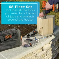 20V MAX* POWERCONNECT™ Cordless Drill/Driver With 68-Piece Project Kit and Tool Bag, Battery and Charger Included