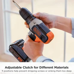 20V MAX* POWERCONNECT™ Cordless Drill/Driver with 83-Piece Home Project Kit and Tool Bag, Battery and Charger Included
