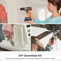 20V MAX* POWERCONNECT™ Cordless Drill/Driver with 83-Piece Home Project Kit and Tool Bag, Battery and Charger Included
